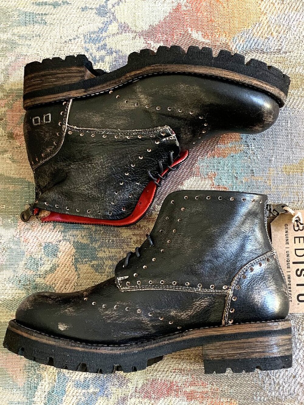 BED|STU  QUATRO III  Booties - Black Wash-